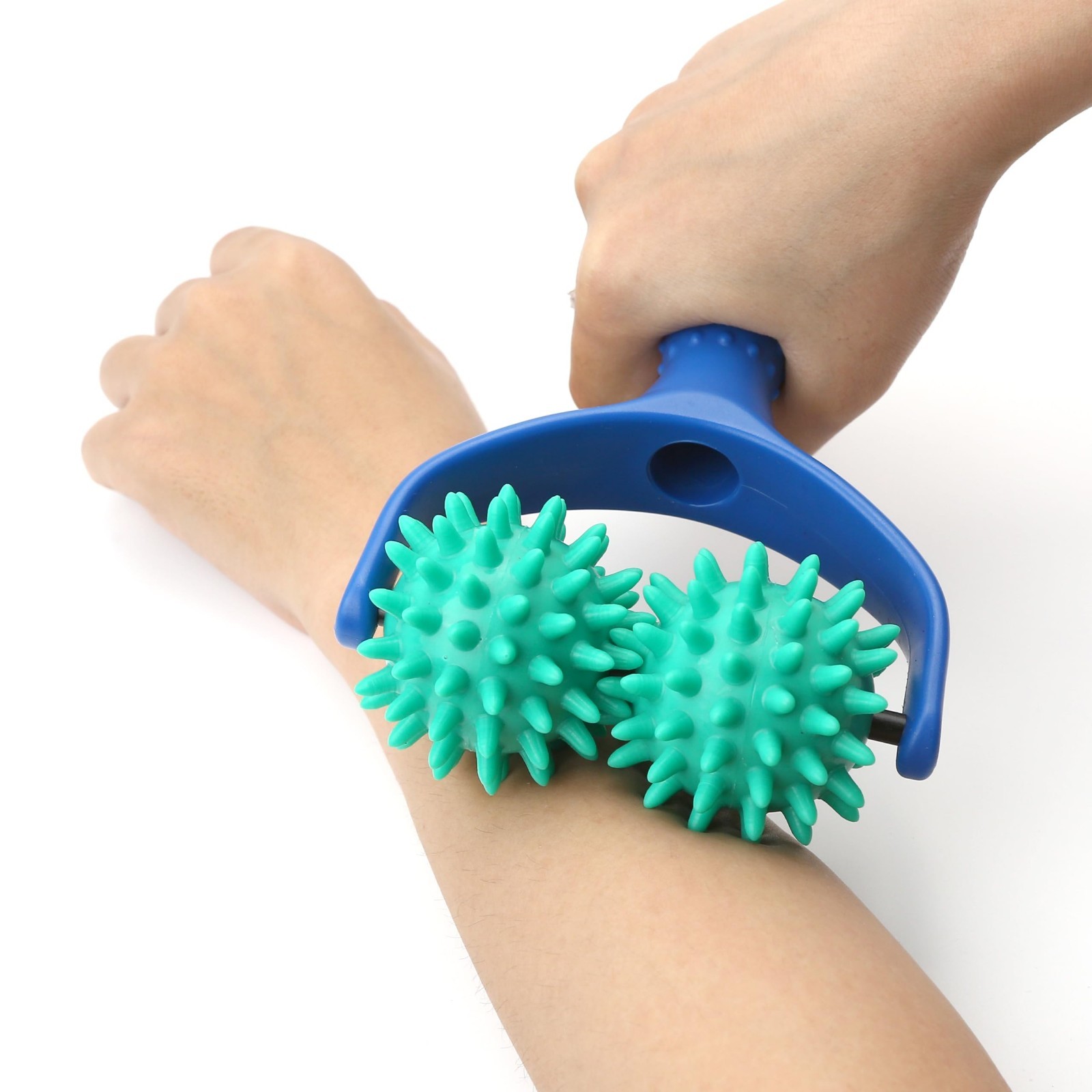 2PCS Portable Spiky Massage Balls – Deep Tissue Muscle Relaxation Tools, Pain Re