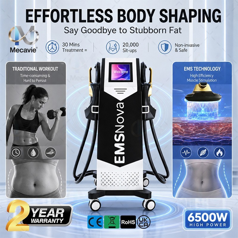 4 Handles EMS Nova RF Body Sculptor Fat Loss Muscle Stimulation Salon Machine