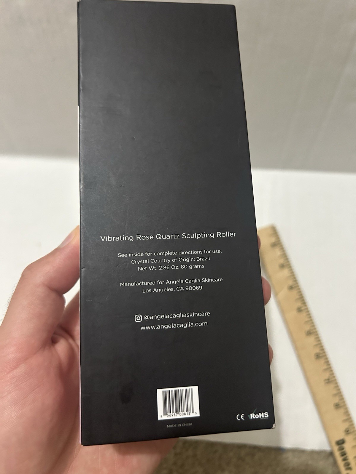 Angela Caglia Vibrating Rose Quartz Sculpting Roller- RETAIL 195.00 Open Box