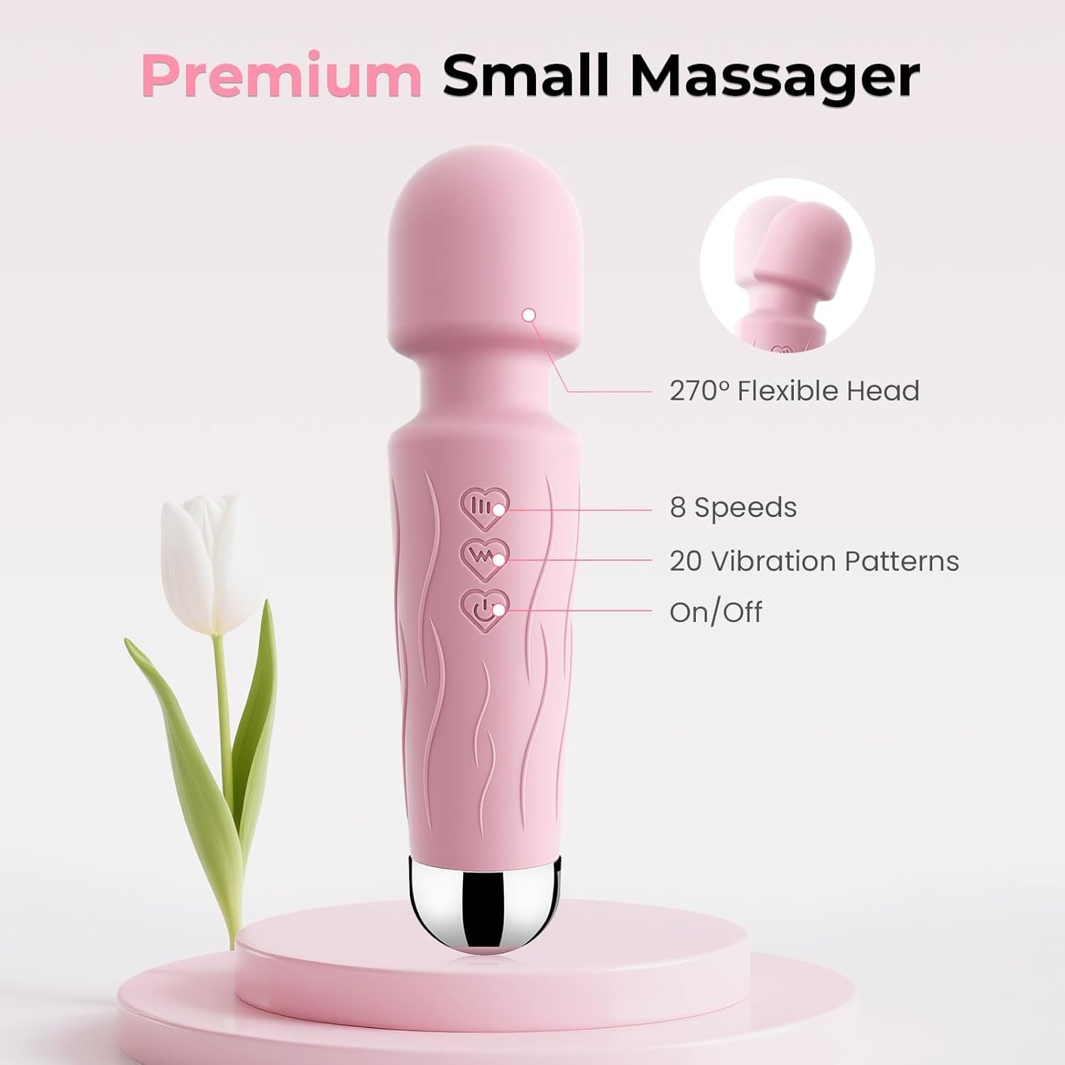 Personal Massager App Controlled Waterproof USB Rechargeable 20 Modes Quiet