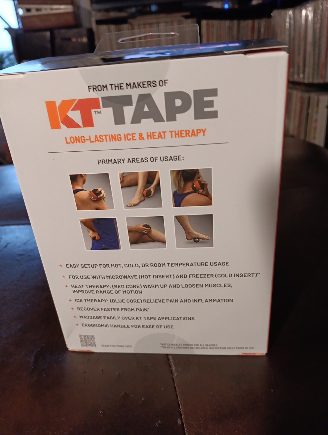 KT Health Ice/Heat Massage Ball for Muscle Pain & Stress Relief-NEW