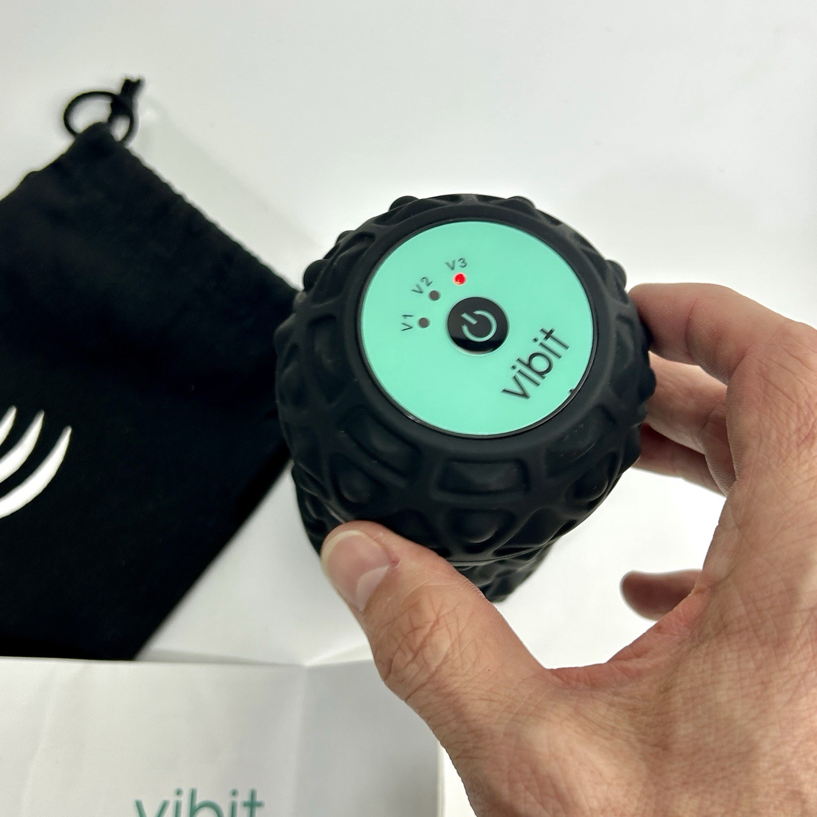 VIBIT Portable Vibrating Massager Roller with 3 Vibration Levels (Black) EUC