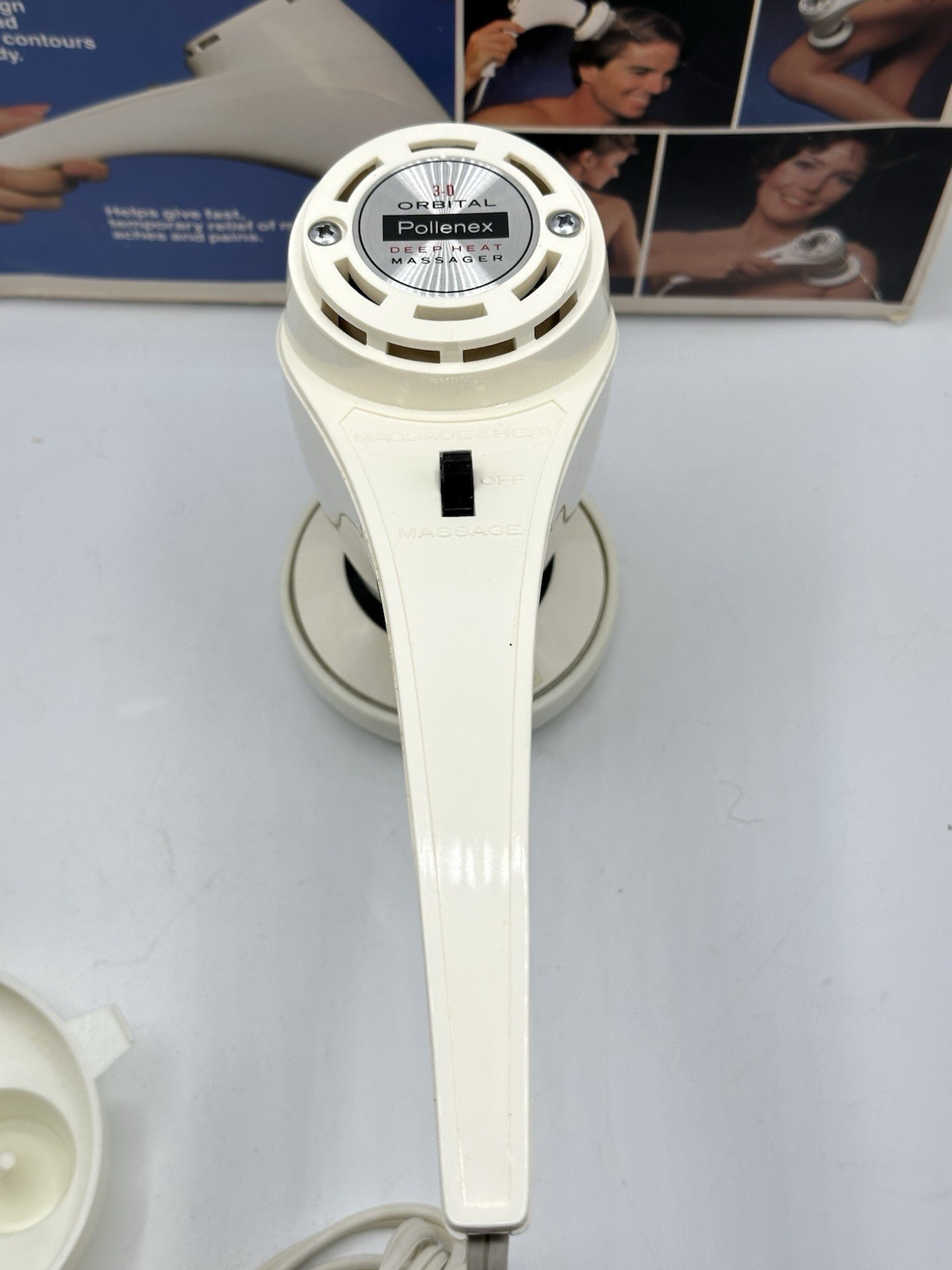 Pollenex 3D Orbital Deep Heat Massager w/ 4 Attachments Model OM-55A4 Excellent!