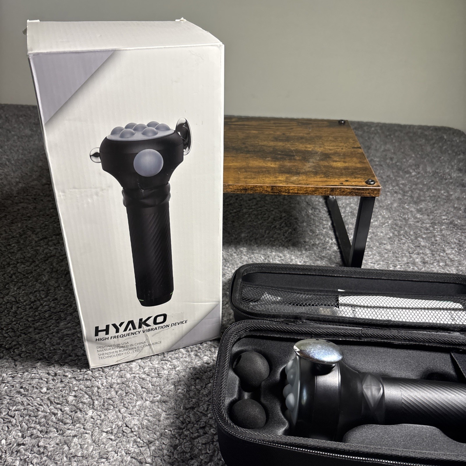 HYAKO Pro Max Therapy Massager – 6500 RPM Deep Tissue Vibration, Grey