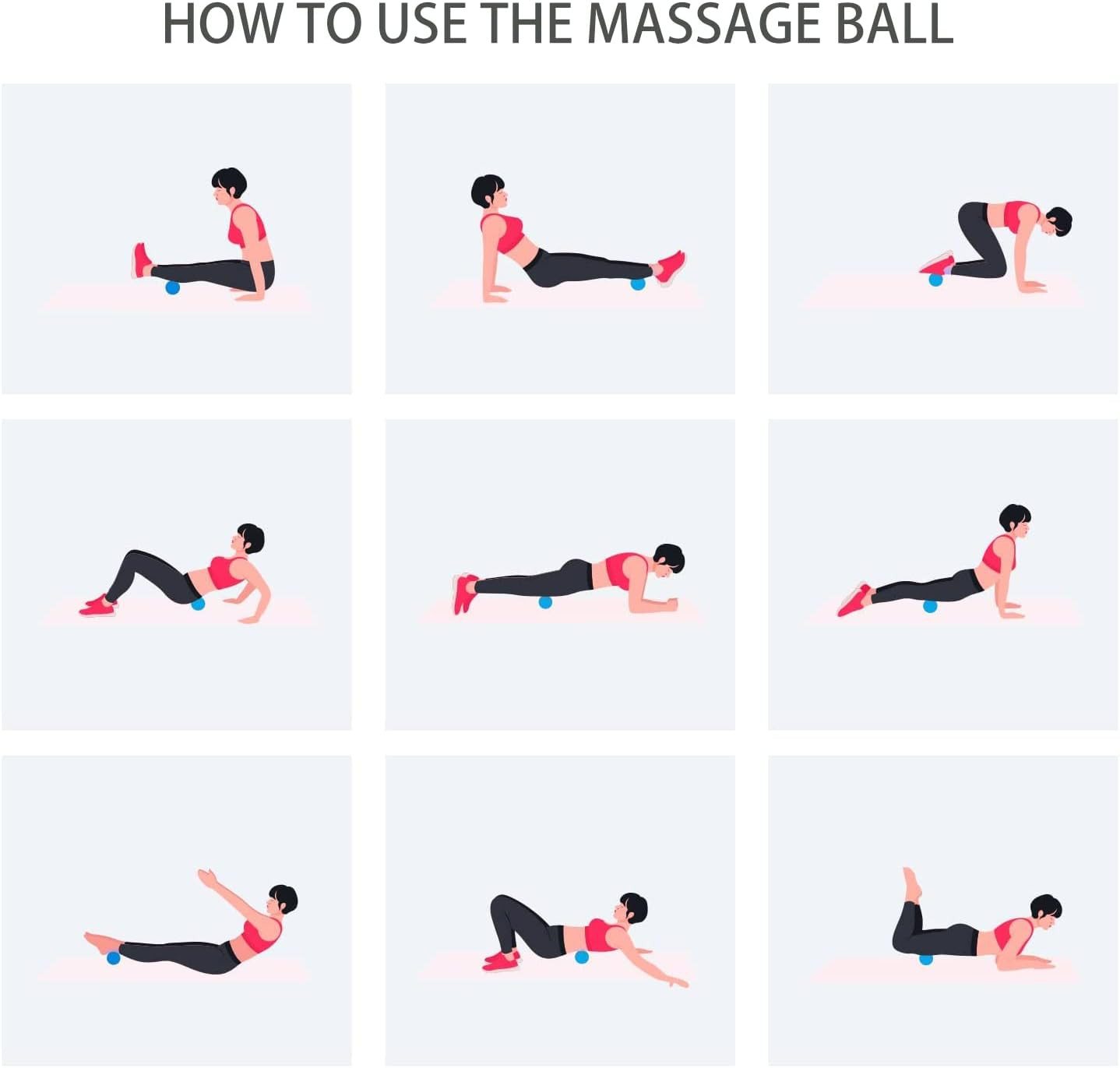 Hard Peanut Massage Ball, Double Lacrosse Massage Ball. Deep Tissue Massage Roll