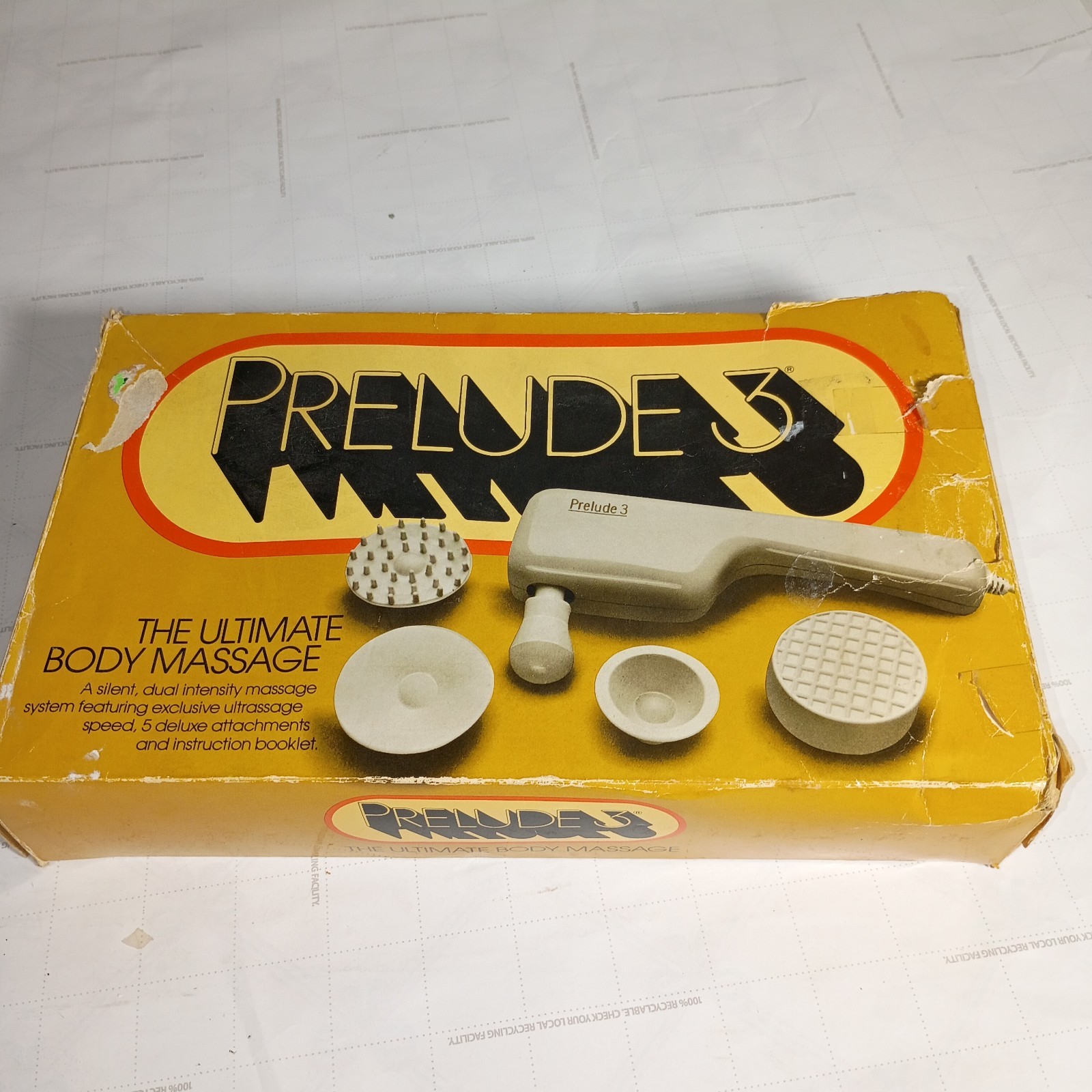 Windmere Prelude 3 Dual Speed Massager W/Original Box And Attachments Working