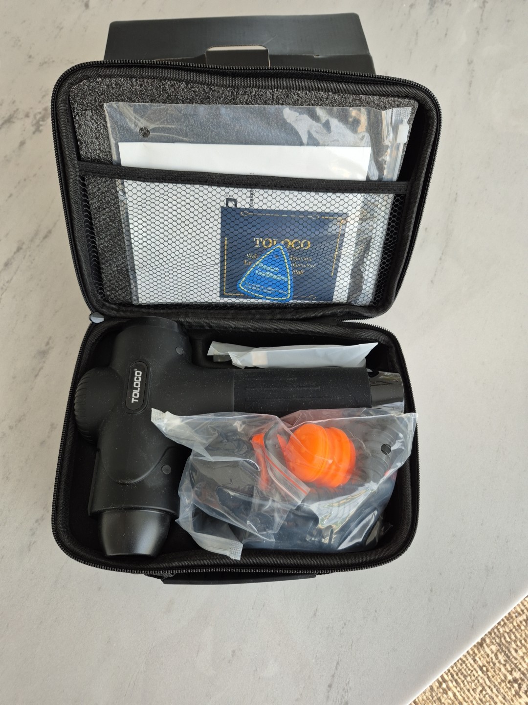 TOLOCO Model: X8 Massage Gun with LED Screen, 10 Detachable Heads and 7 Speeds