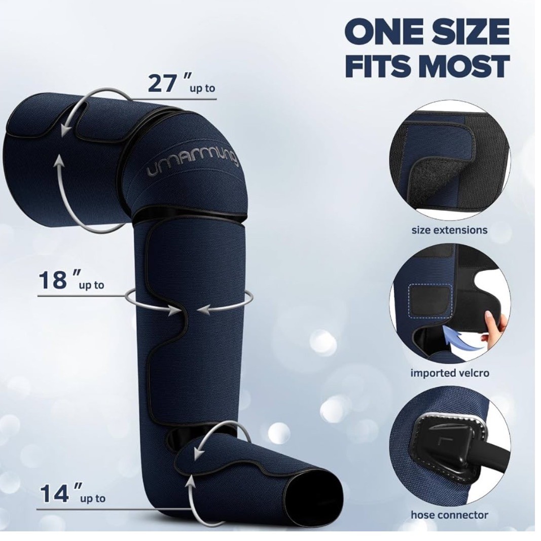 Umarmung Air Compression Leg Massager with Heat LF-FT005 One Size New In Box