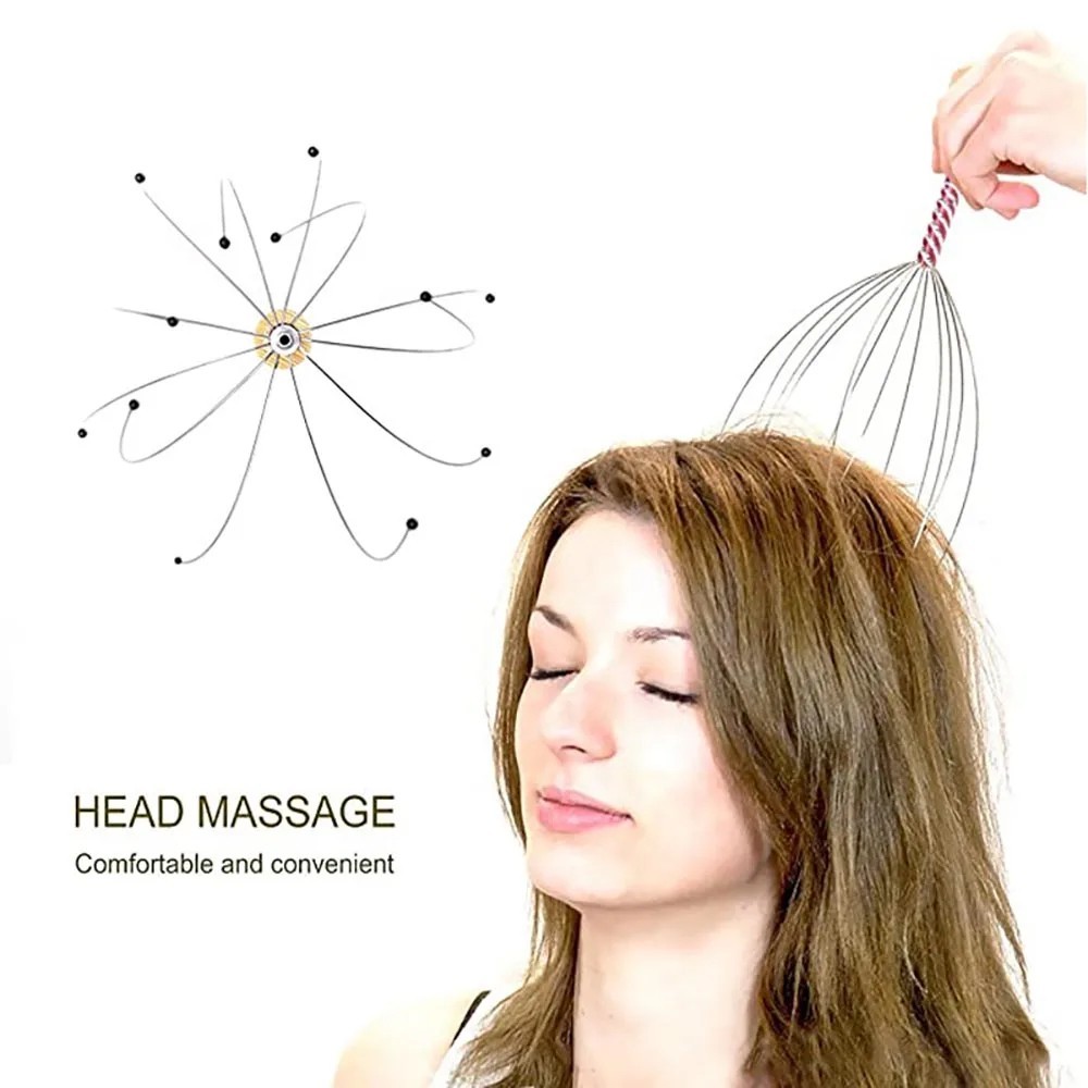 2pc Head Massager Scalp Scratcher Stress Relief Octopus Claw Relaxer Brain Tool