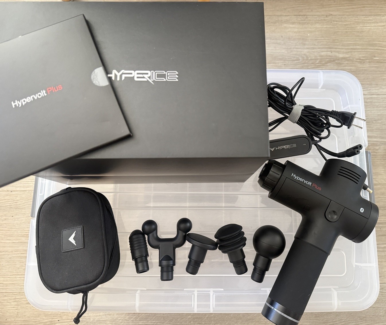 Hyperice Hypervolt Plus Bluetooth Percussion Massage Gun Device Black SET