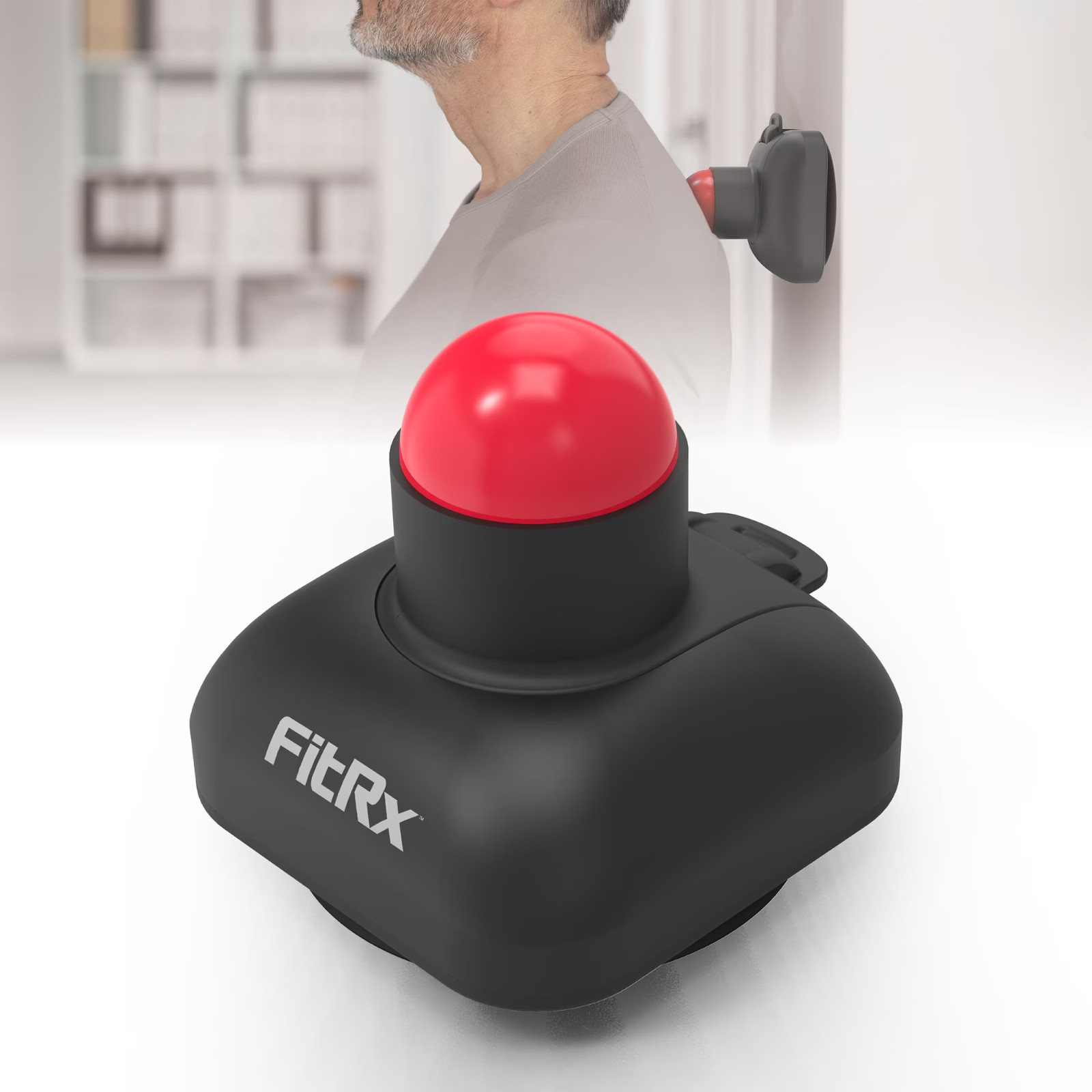 FitRx Mountable Massage Ball Back and Shoulder Massage Ball with Suction Pad NEW