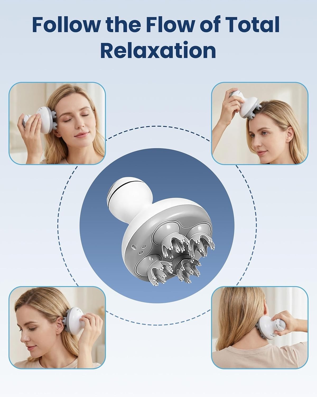 Electric Scalp Massager for Hair Growth: 84 Nodes for Home Spa Experience
