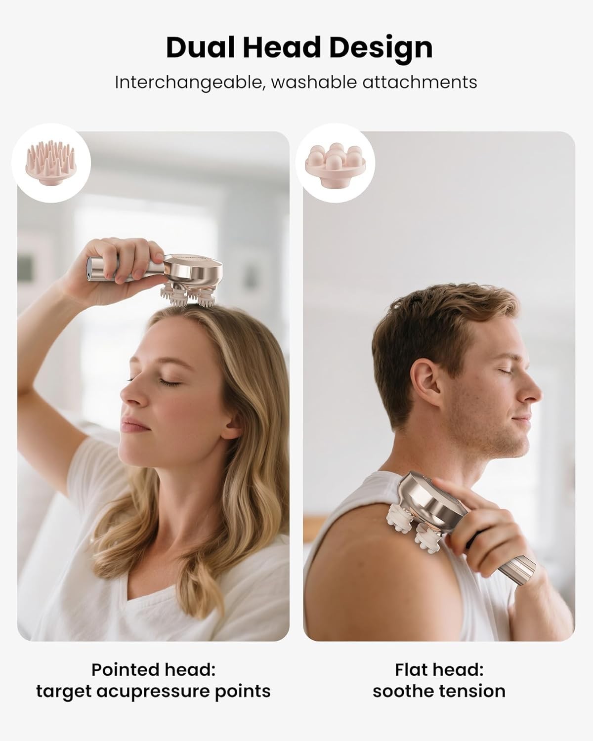 Portable Scalp Massager with Ergonomic Handle for Stress Relief and Pain Relief