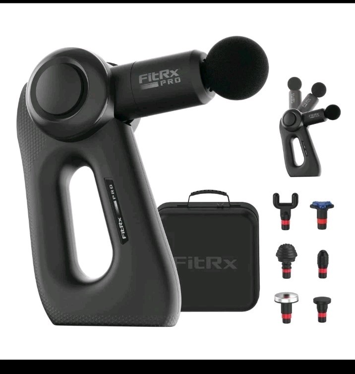 FitRx Pro Neck and Back Massager, Handheld Percussion Massage Gun