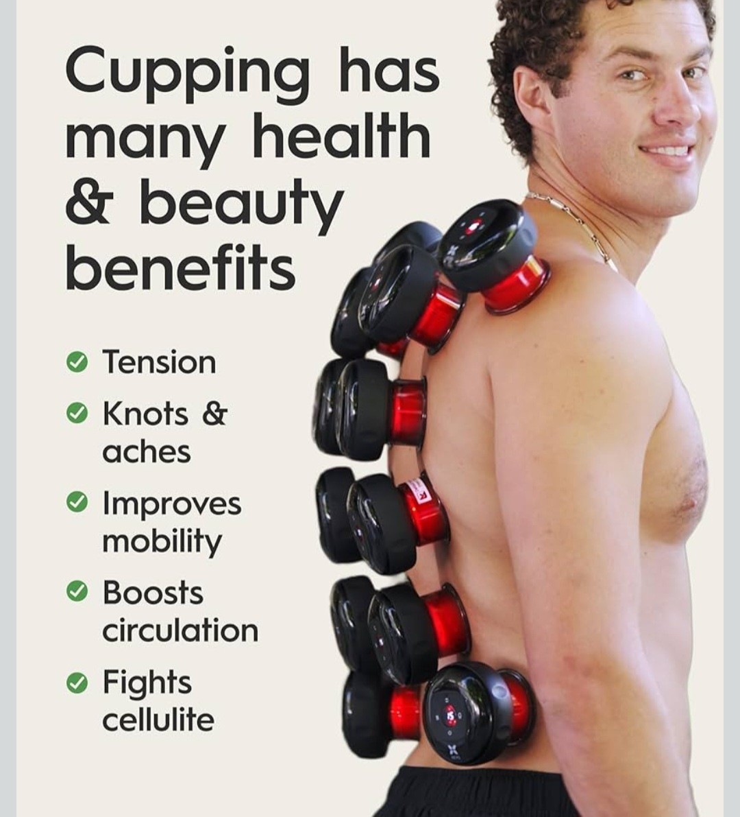 REVO Smart Cup The Original 4-in-1 Smart Cupping Therapy Massager 2 Pack