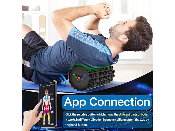 Smart Vibrating Foam Roller Massager Black