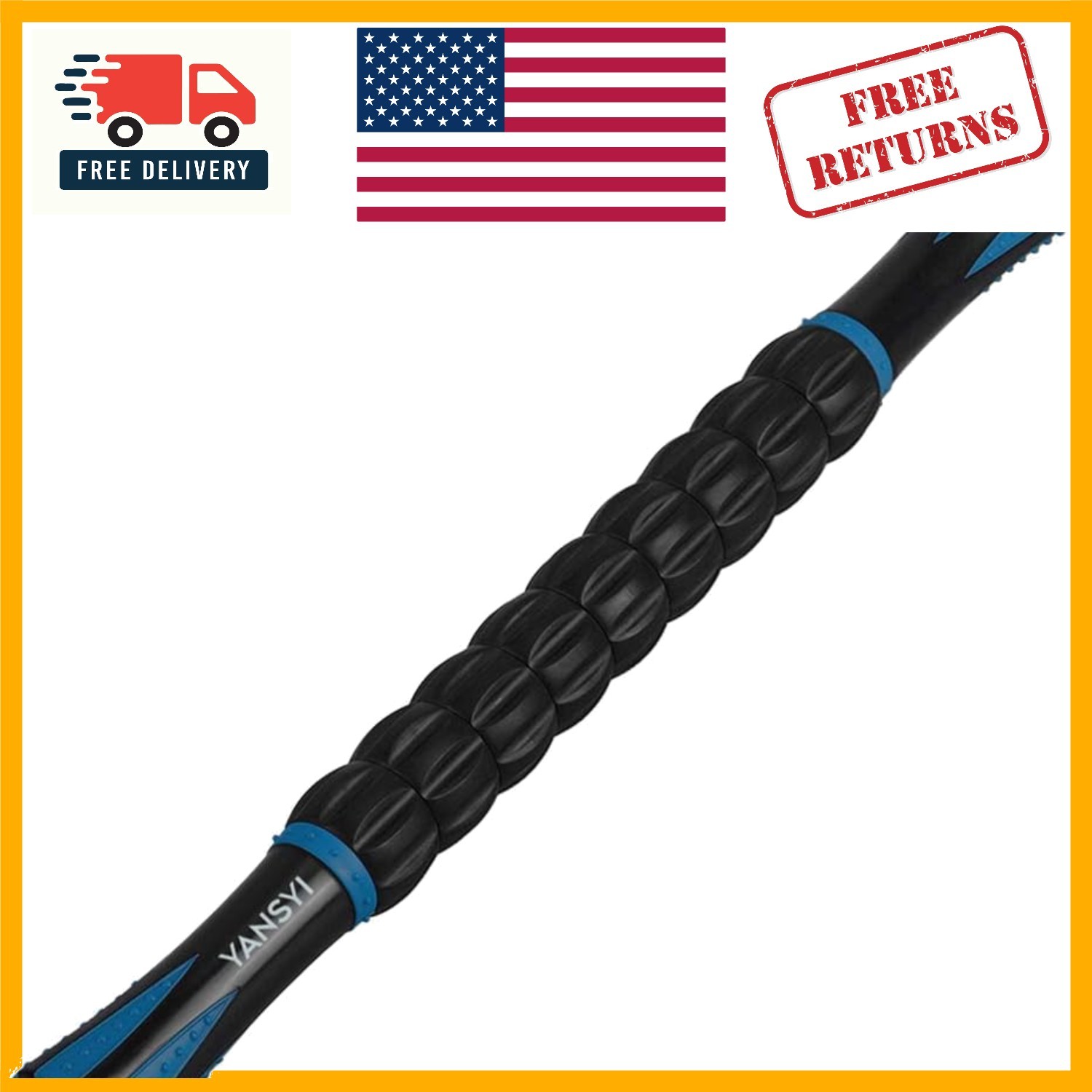 Professional 9-Roller Deep Tissue Massage Stick – Portable Muscle Recovery Tool