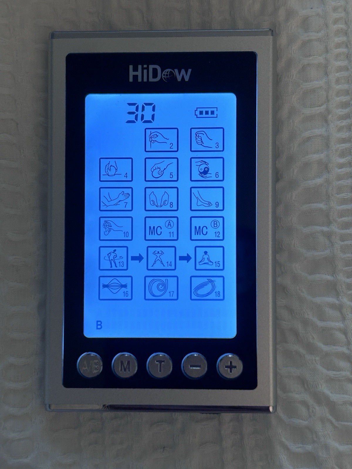 HiDow XPDS 18 + Acubelt + Shoes. TENS EMS For Pain And Muscle Performance
