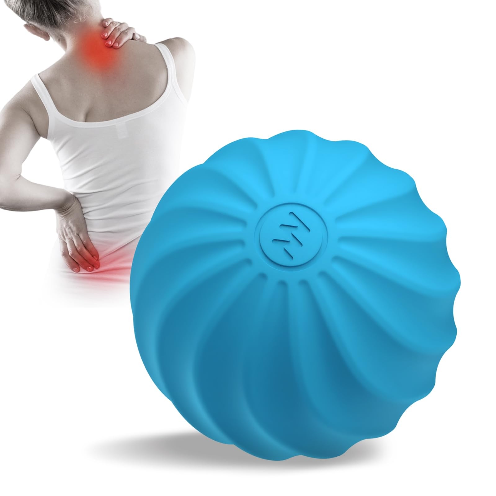 2.3″ Mini Vibrating Massage Ball, 10-Speed Foam Roller, Blue