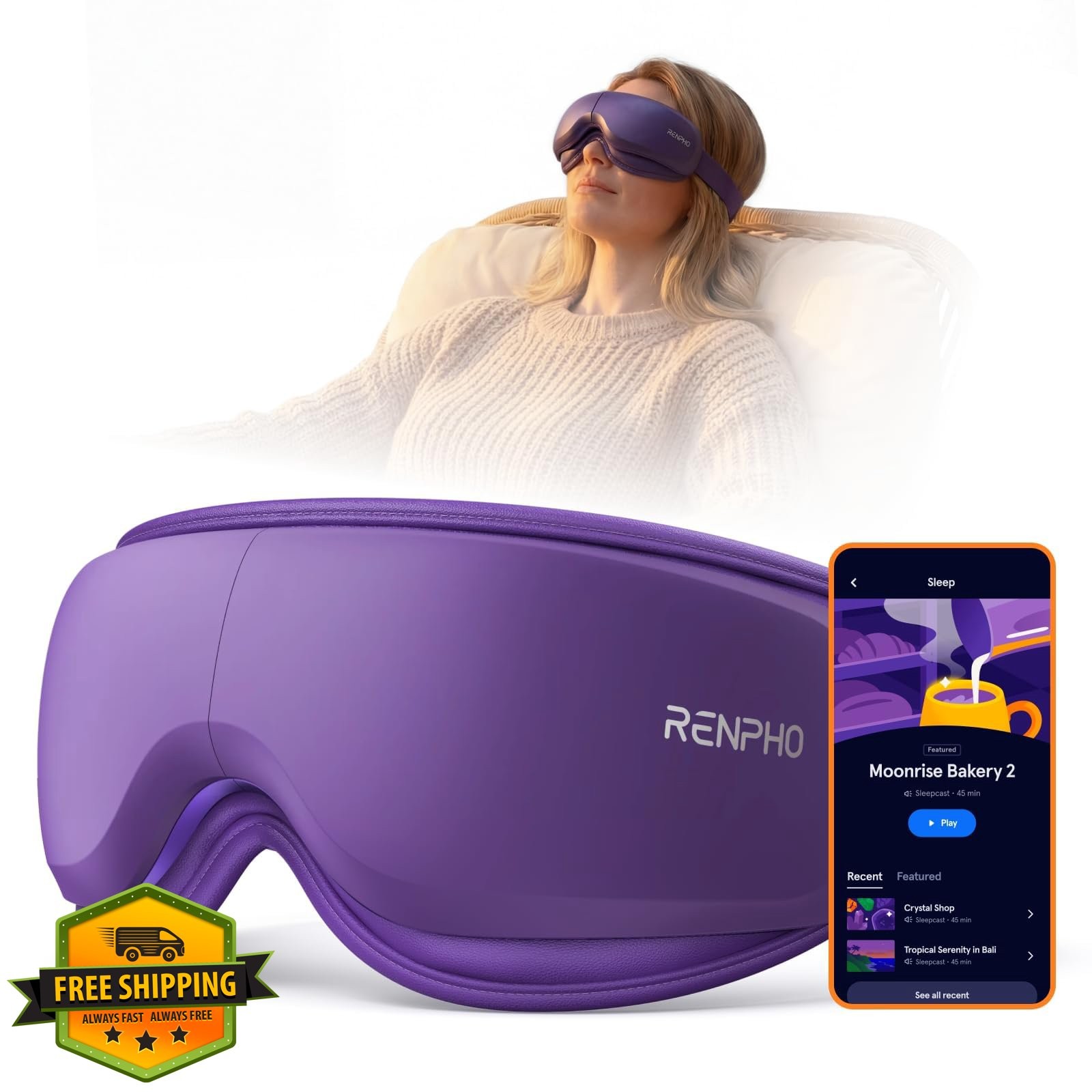 RENPHO Eyeris Zen Eye Massager Purple