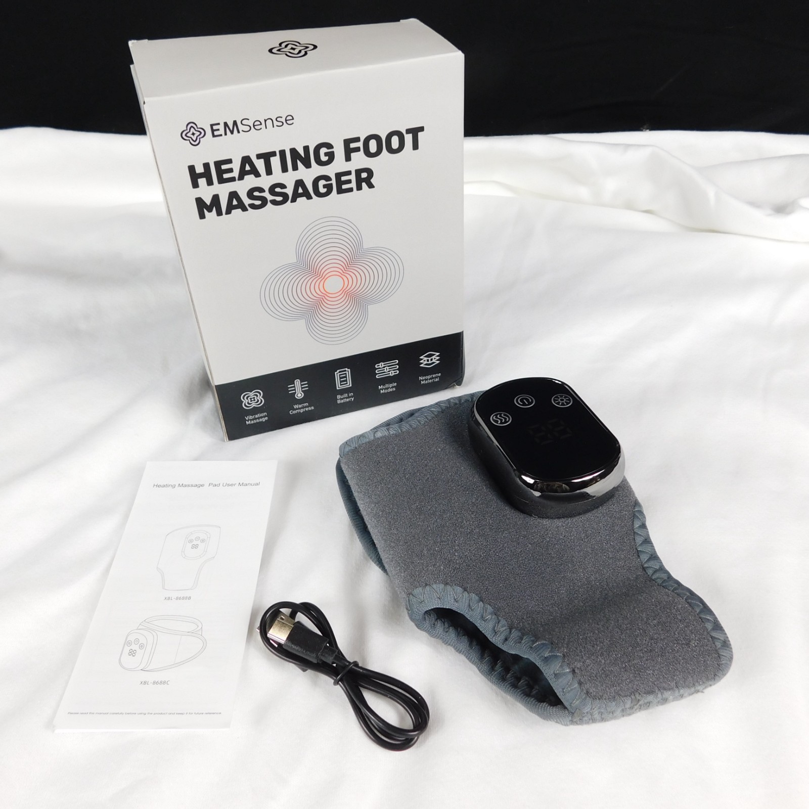 EMSense Pulsating Heat Foot & Nerve Relaxing Neuropathy Massager Therapy New