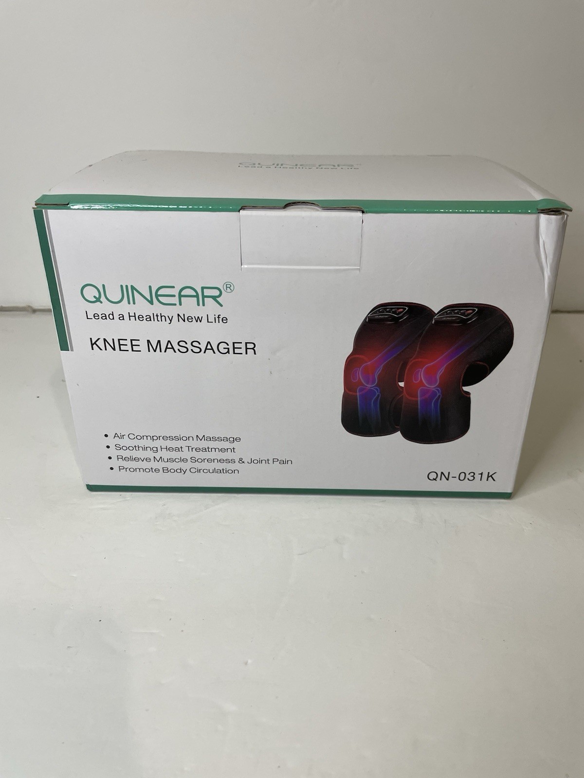 QUINEAR Knee Massager QN-031K Compression Heat Sealed New In Box