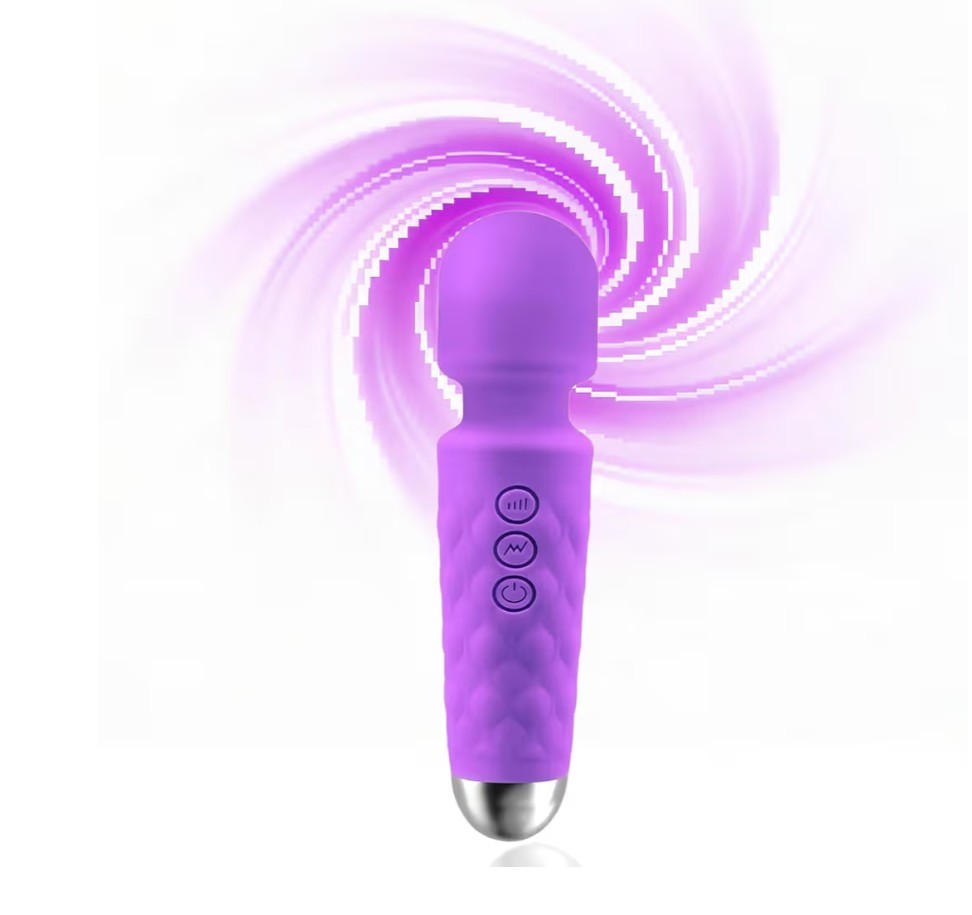 Handheld Small Mini Back Massager,Waterproof Rechargeable 8 Speeds 20 Modes