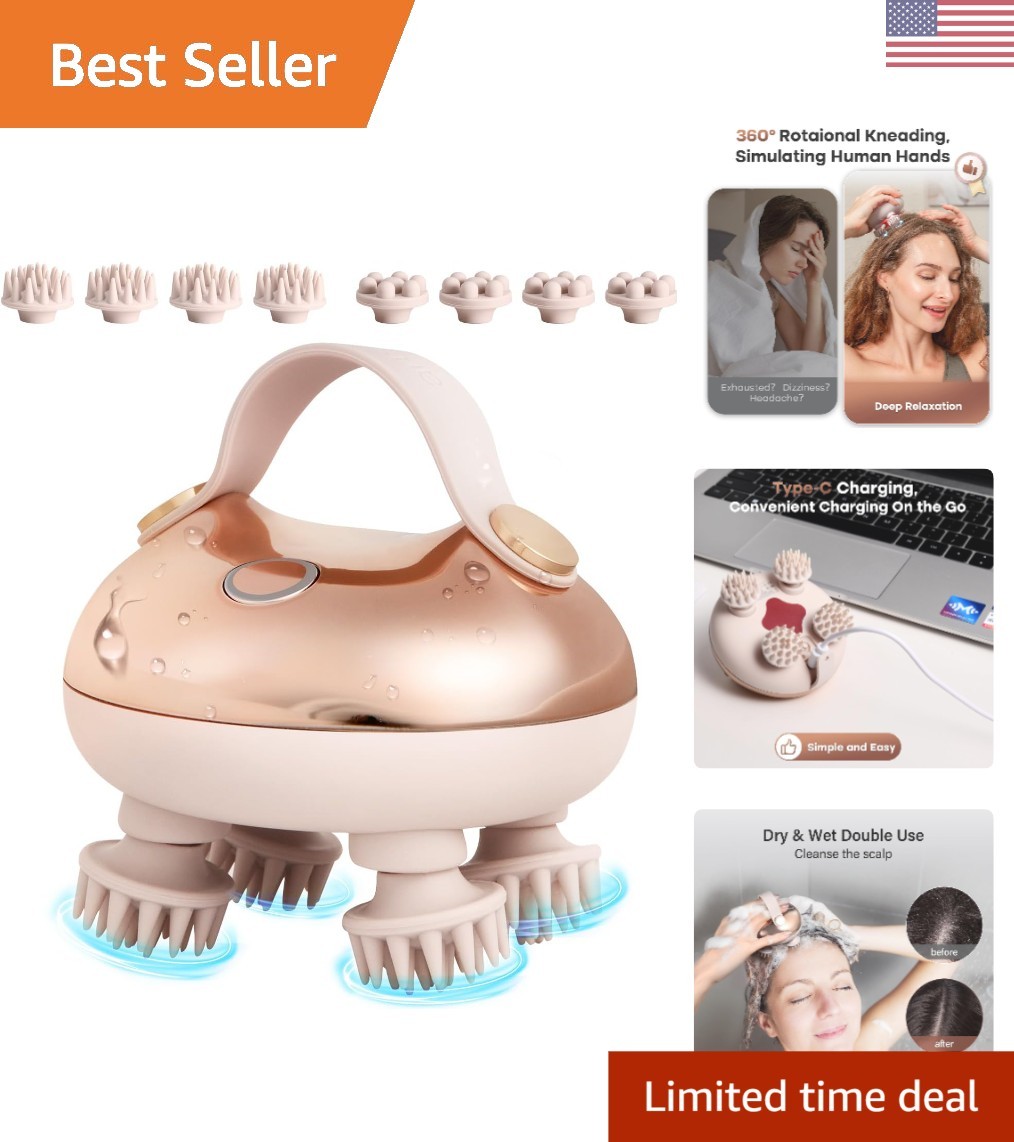 Portable Waterproof Scalp Massager – Relaxing Rechargeable Hair Massager Gift