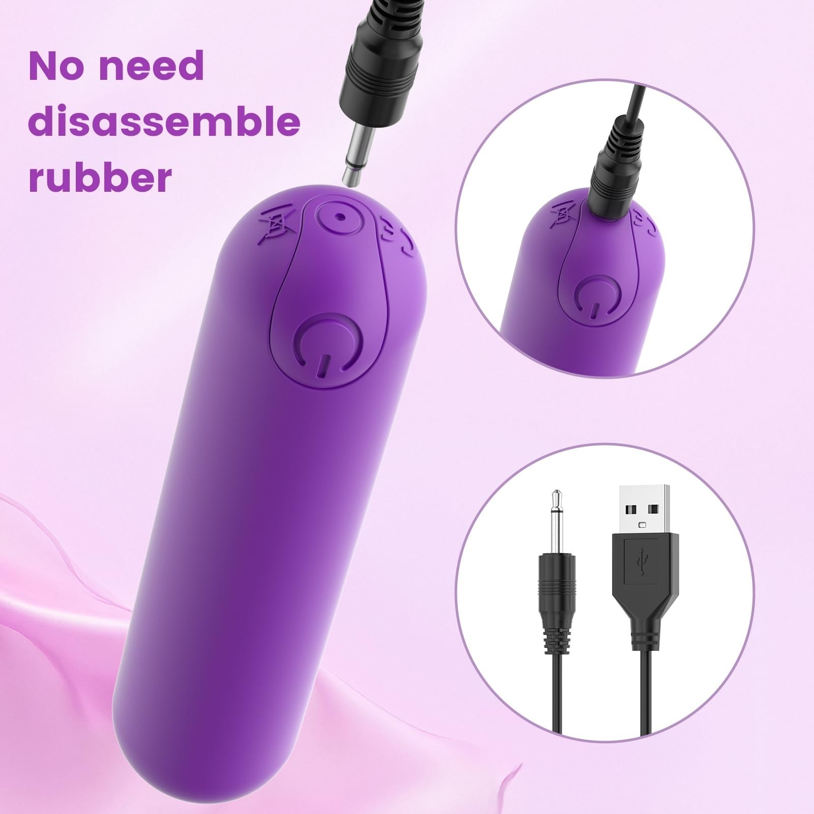 Waterproof Mini Massager – Rechargeable, 10 Vibration Settings, Portable & Compa
