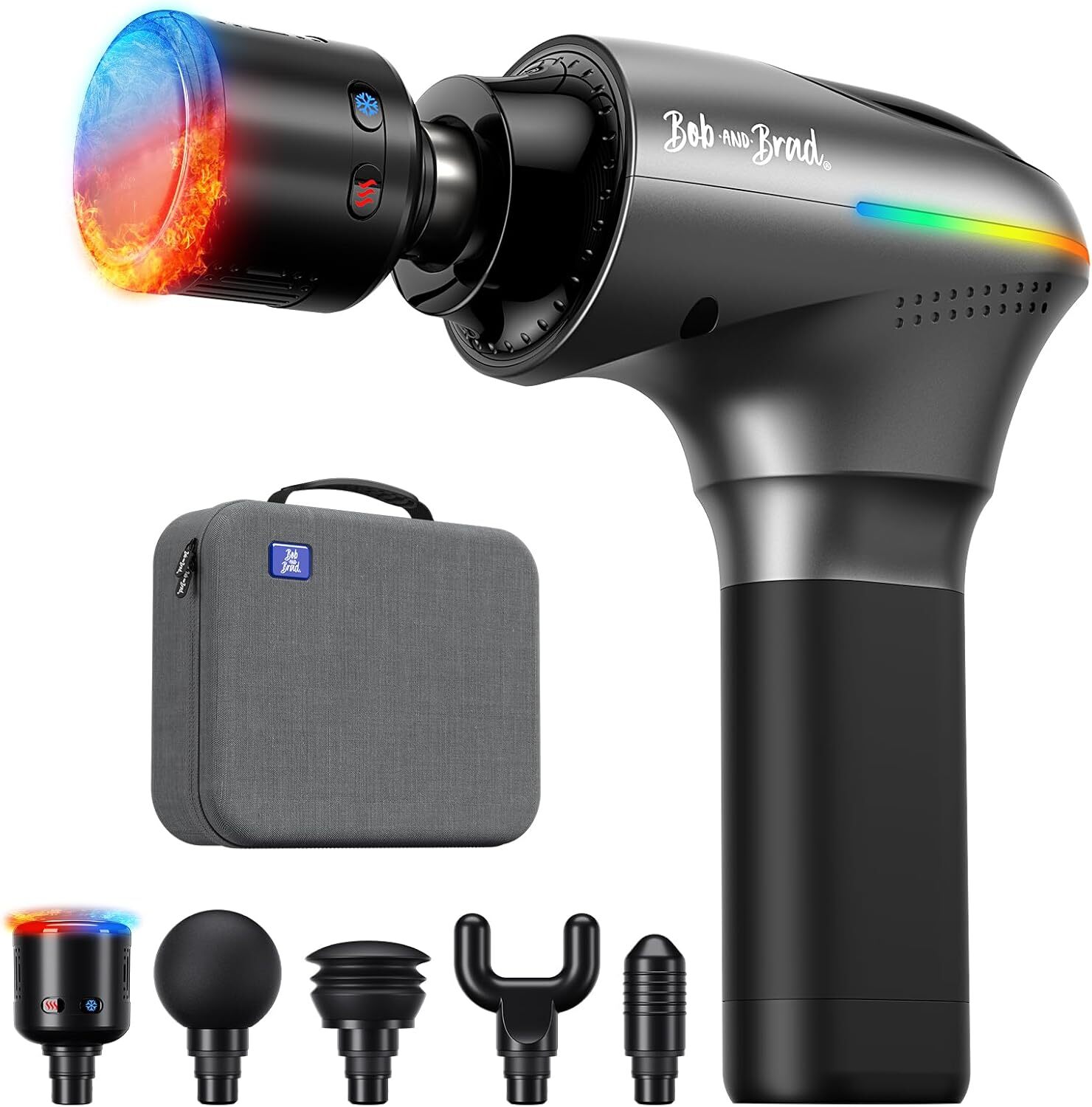 BOB AND BRAD A2 Pro Percussion Massage Gun with Heat and Cold Therapy Muscle Gym