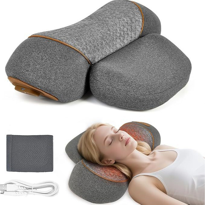 Neck Massager 2026, Neck and Shoulder Relaxer with Heat 3 Modes Portable Pillow