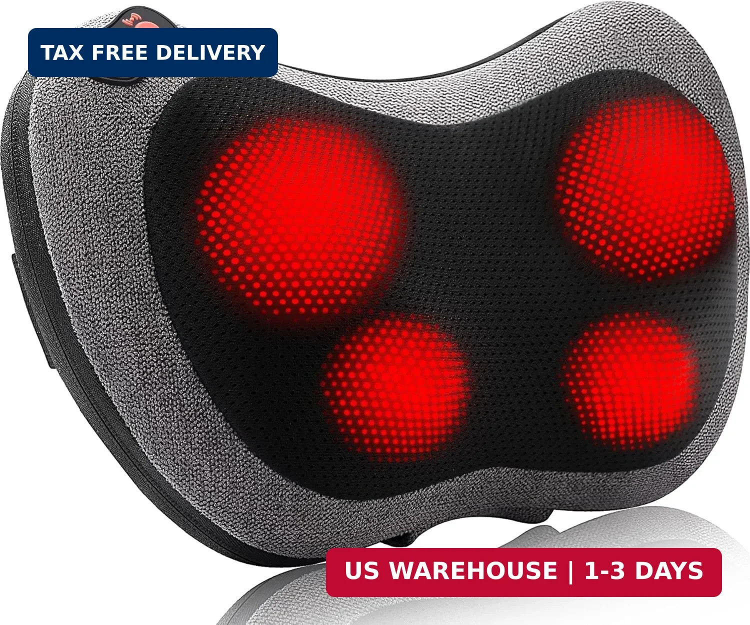 Papillon Back Massager with Heat, Shiatsu Deep Tissue Massage for Neck, Shoulder