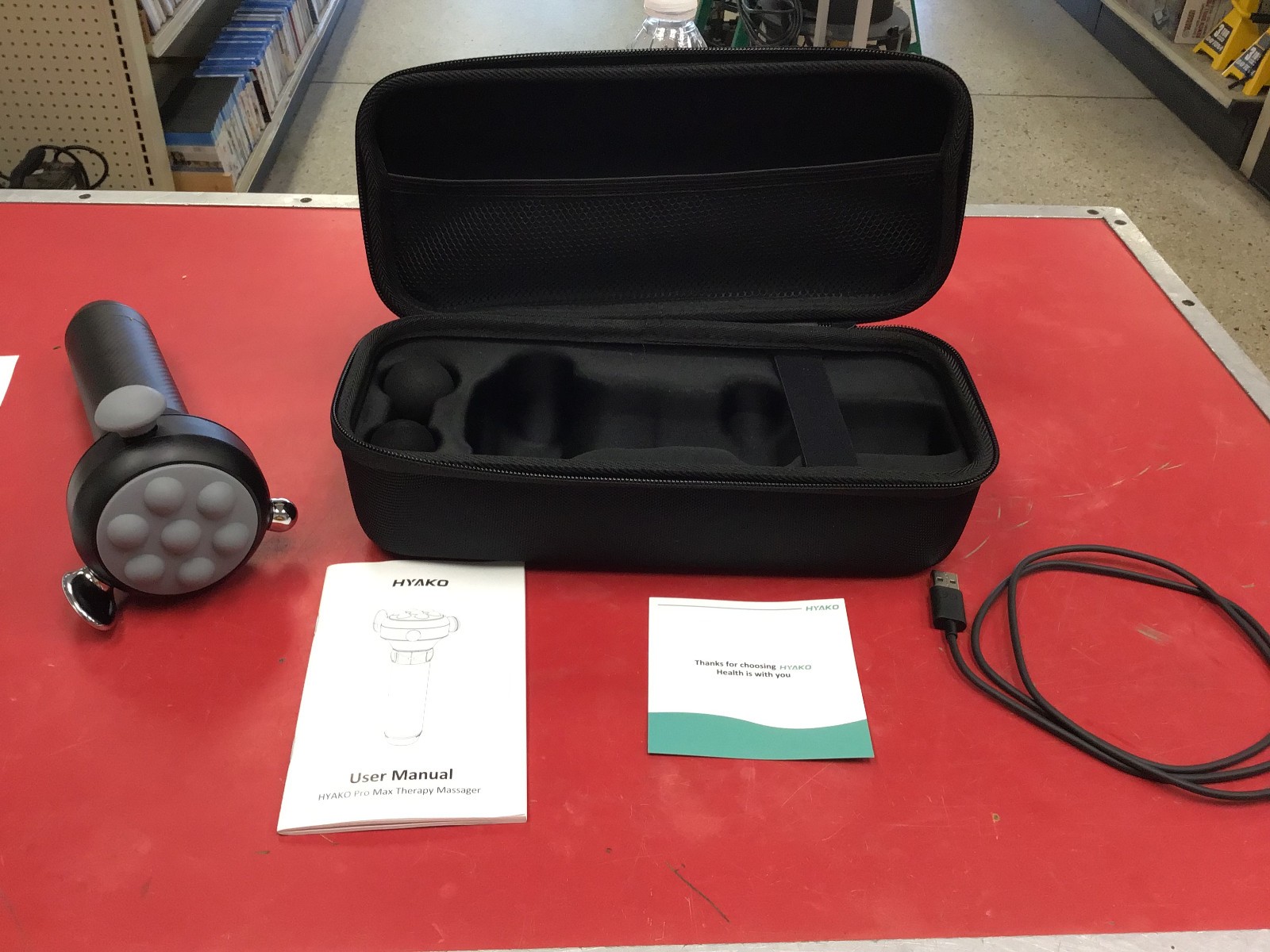 HYAKO Pro Max Therapy Massager – 6500 RPM Deep Tissue Vibration, Grey