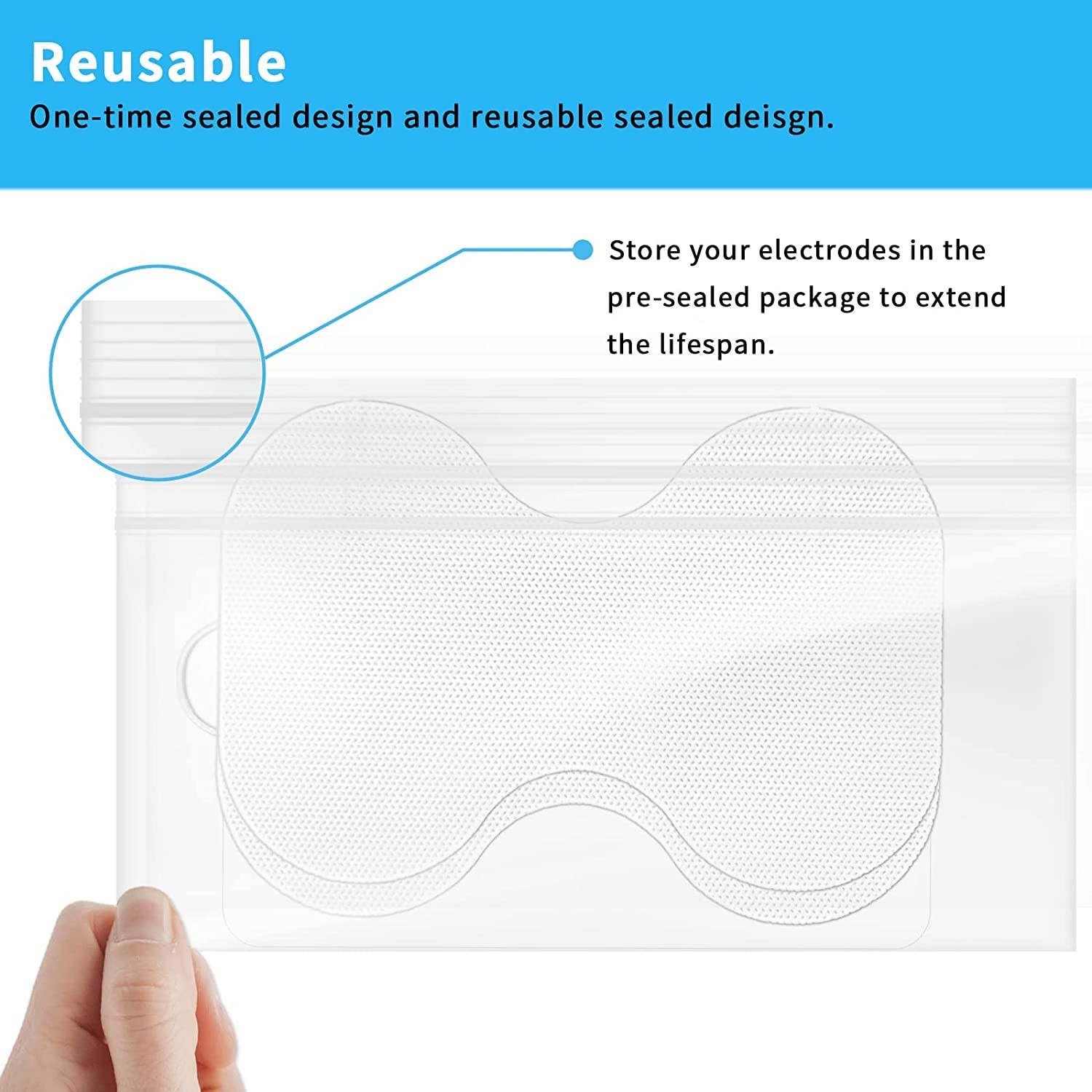 TENS Unit Replacement Pads – Pack of 10 Extra Large Butterfly Shaped Electrode