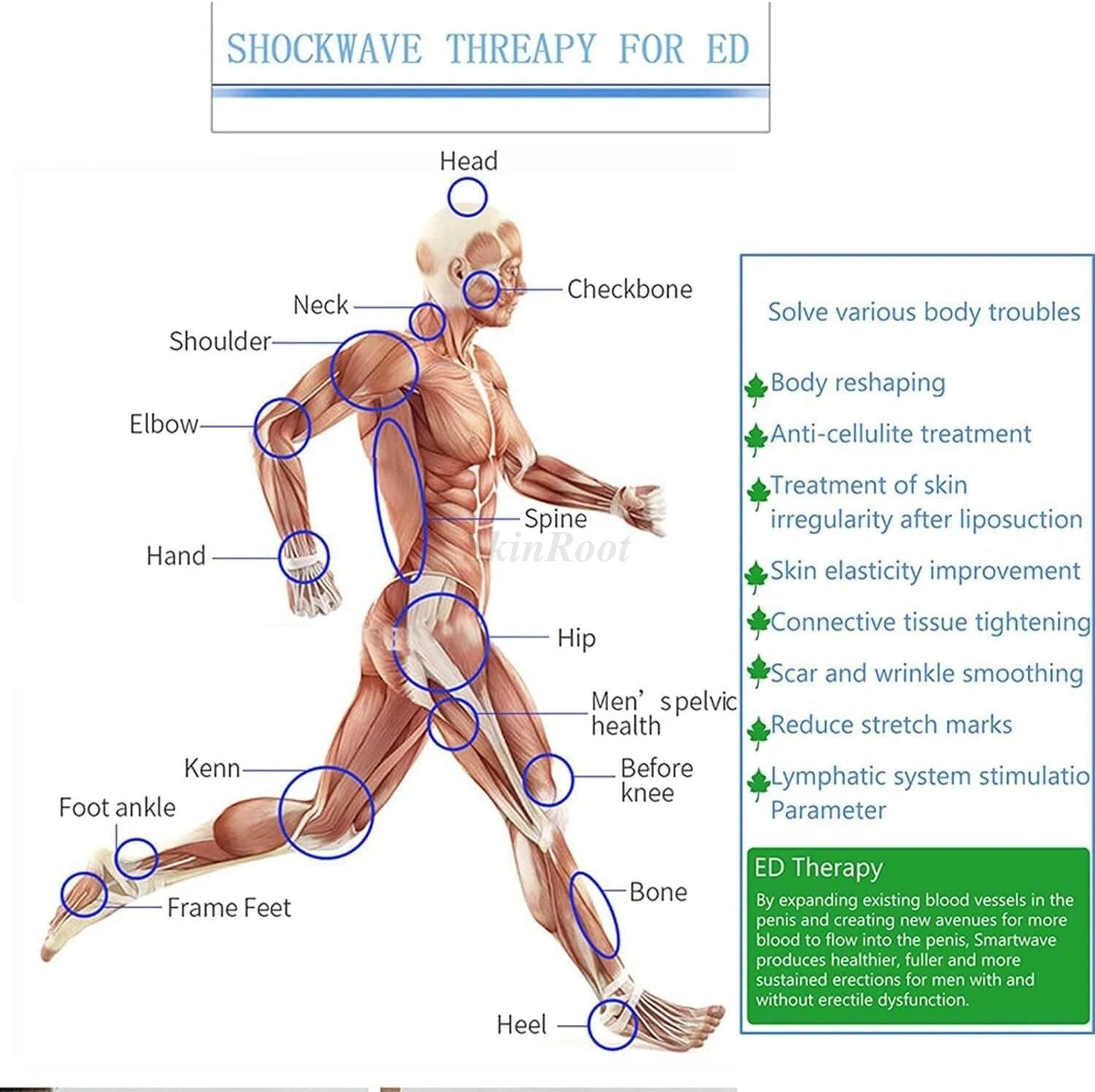 Portable Shockwave Therapy Machines Pain Relief Multi-Functional Body Massage