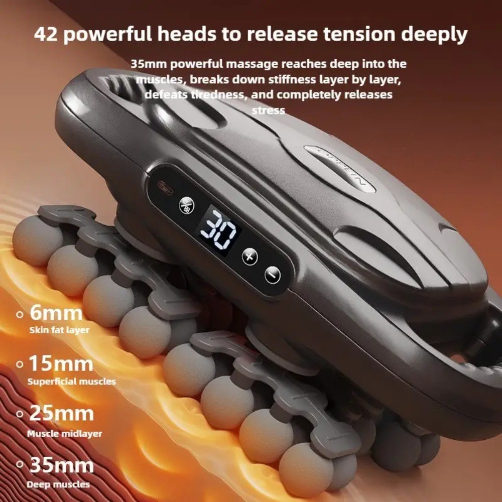 42-Head Massage Gun Set, Deep Tissue Percussion Muscle Massager, Body Massager