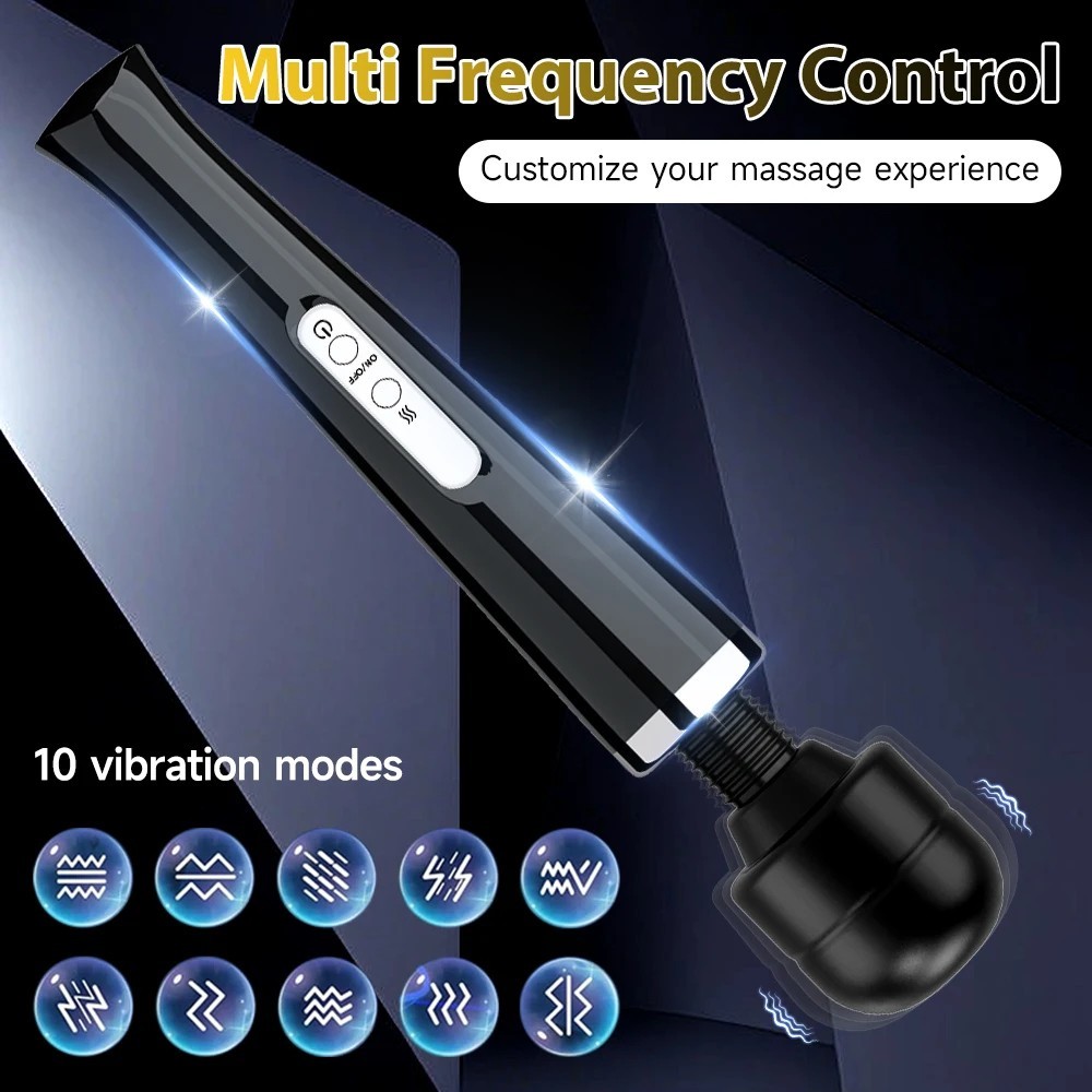 Handheld Massager Wand Vibrating Massage Magic Full Body Therapy Motor 20 Speed