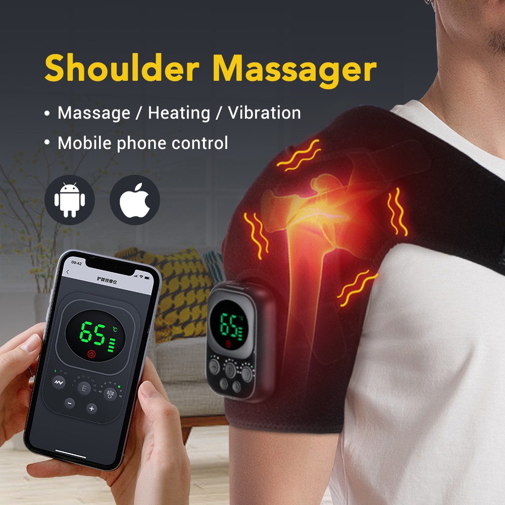 Smart App Controlled Heating Massager High Frequency Vibration Shoulder Care