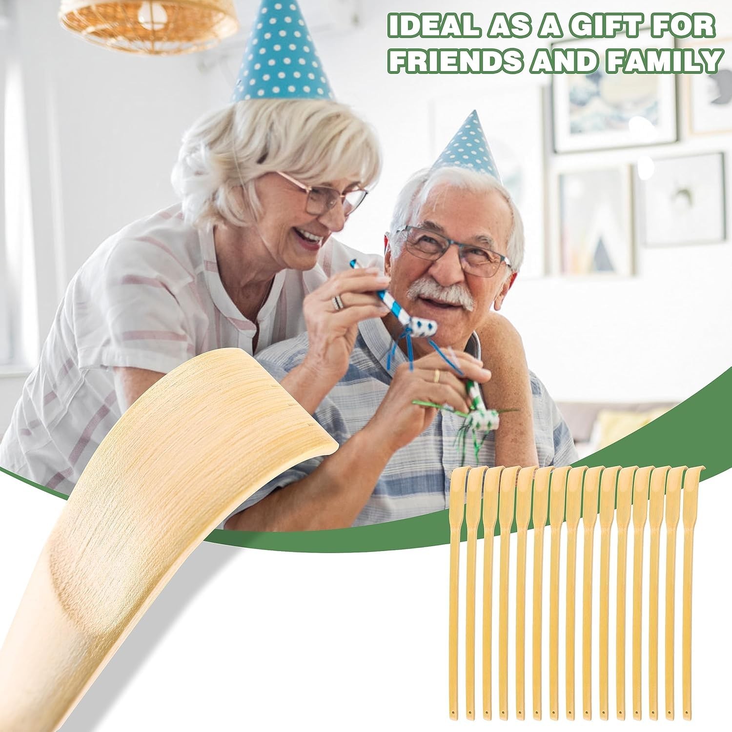 Bamboo Back Scratcher 50Pcs, Christmas Stocking Stuffers Bulk Party Game Priz…