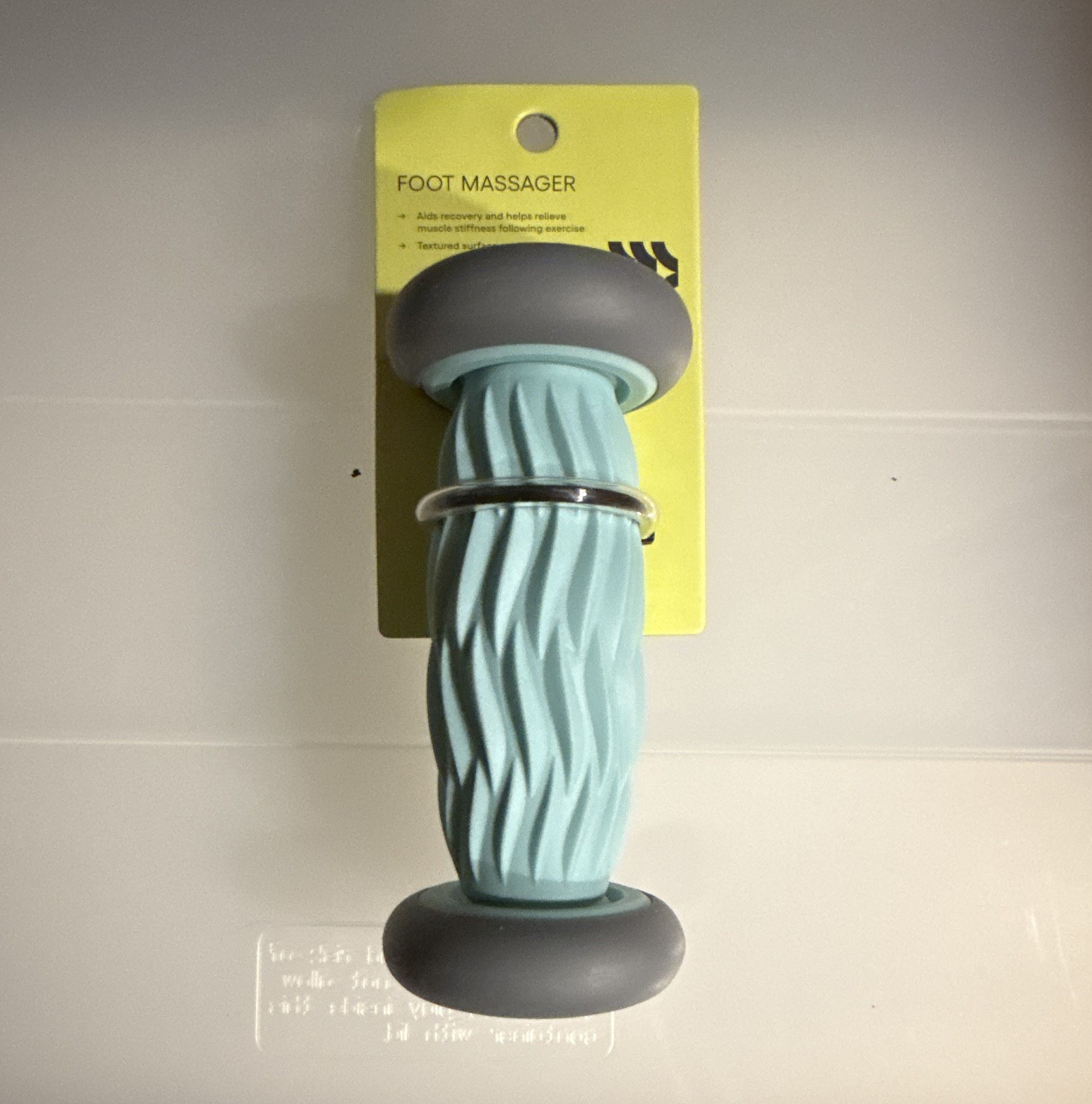 Manual Textured Foot Massager Roller Tool, Plastic, Blue/Gray, Handheld