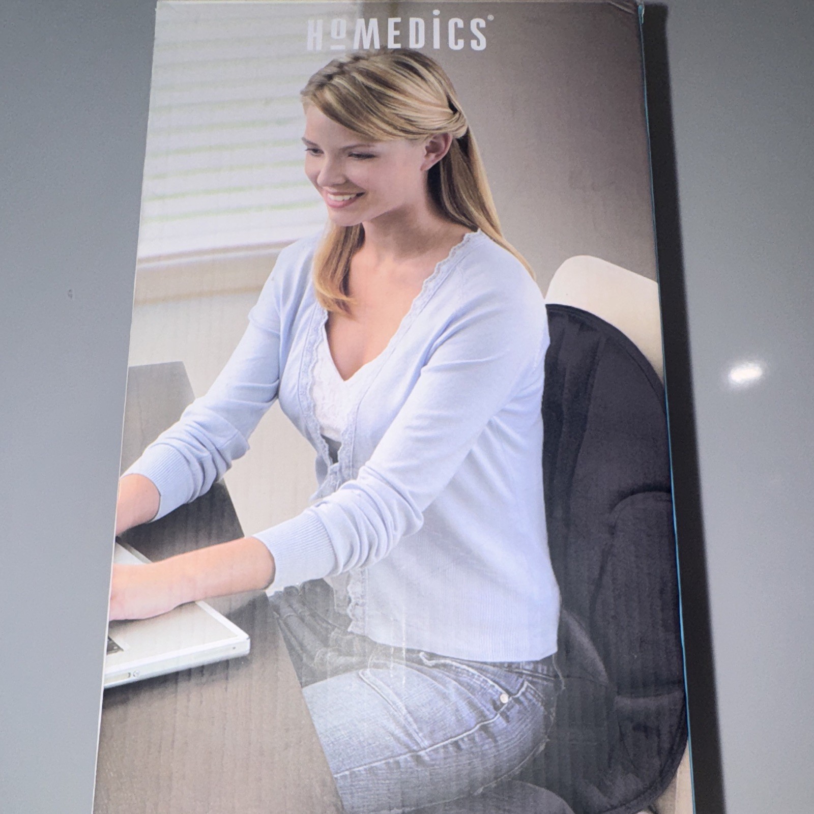 HoMedics Portable Heated Vibrating Back Massage Cushion