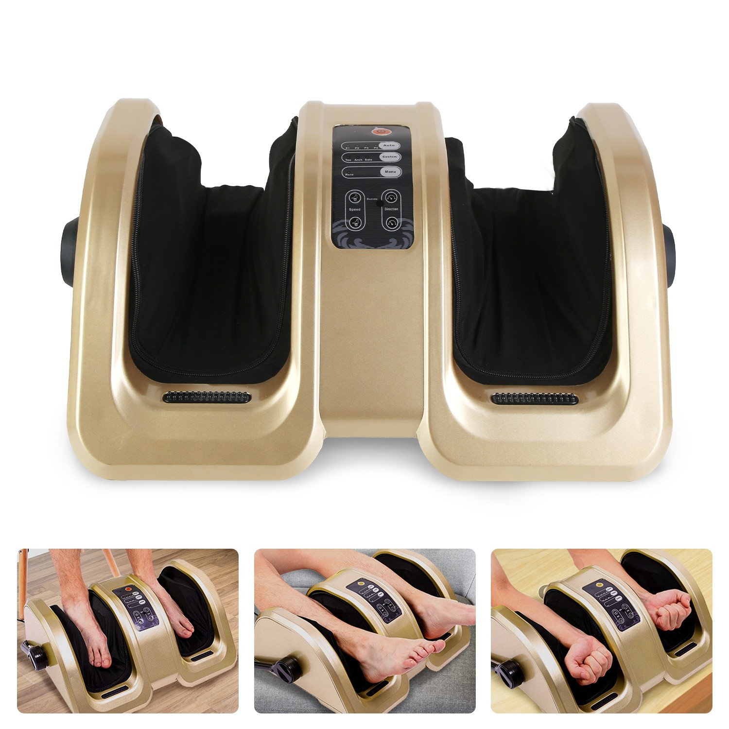 Shiatsu Electric Kneading Foot Massager Machine Adjustable Speeds Remote Control
