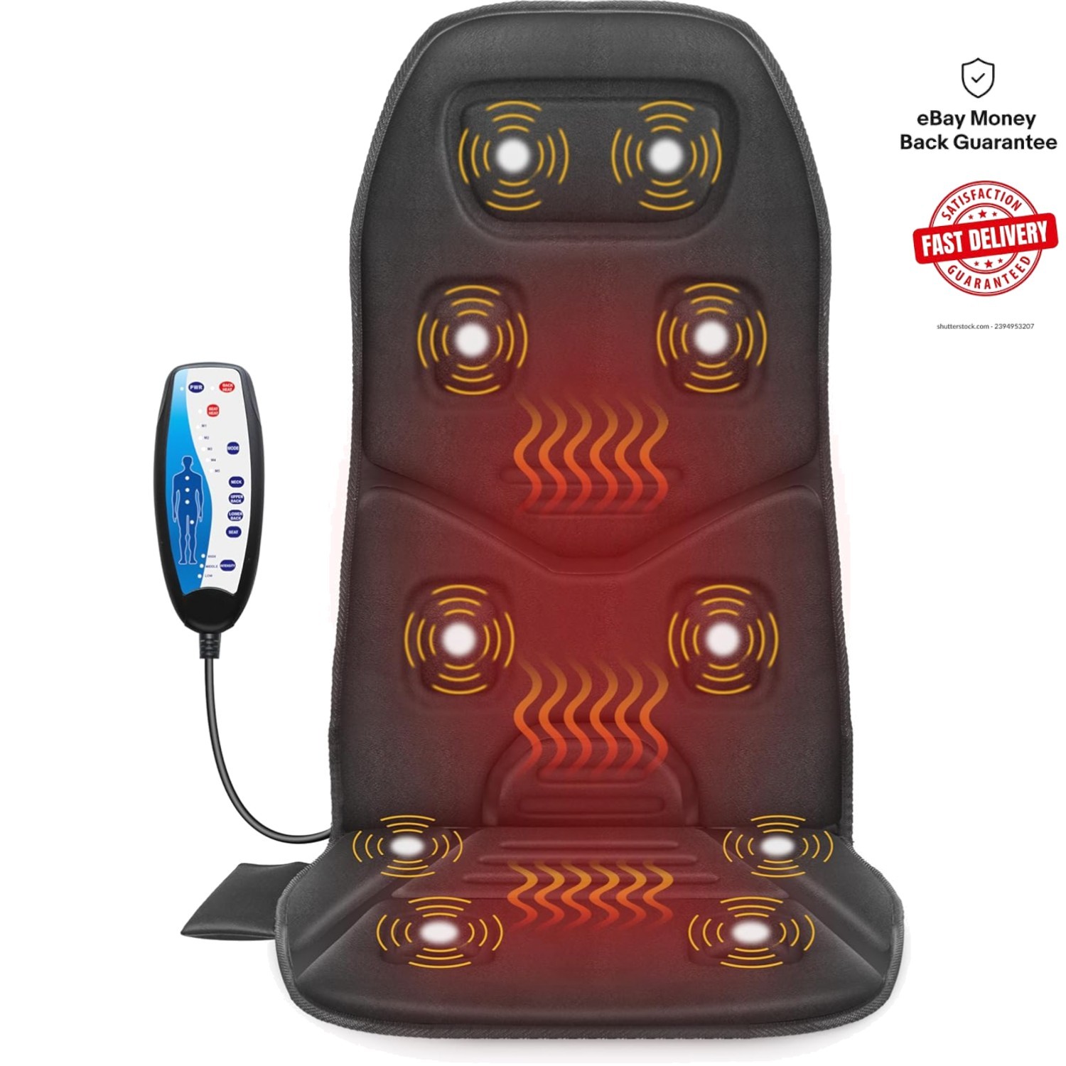 Portable Vibration Massage Chair Pad with Heat – Father’s Day Gift for All Ages