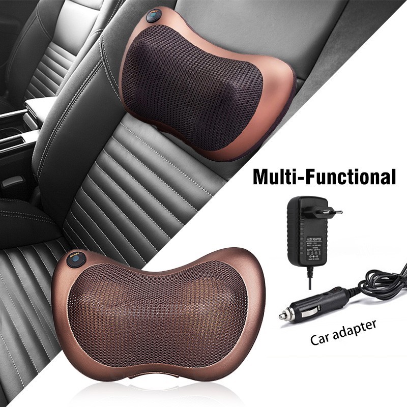 Electric Shiatsu Neck and Back Massager Pillow with Heat for Pain Relief