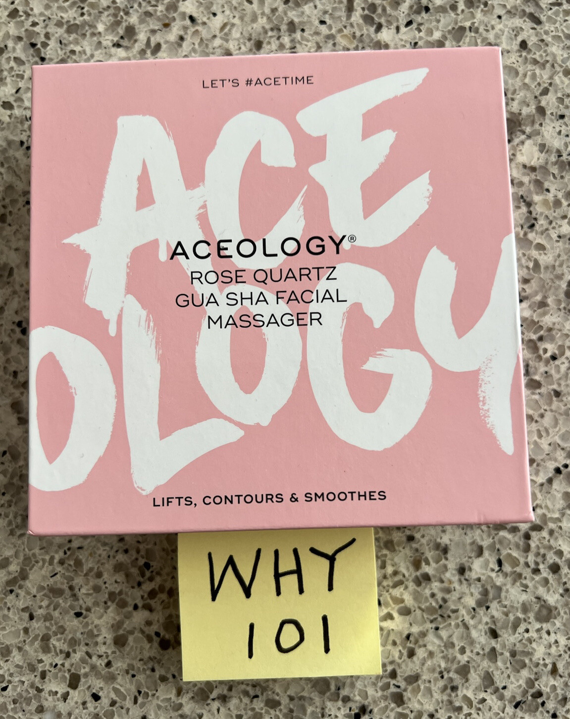 ACEOLOGY Rose Quartz GUA SHA Facial Massager Lift, Contour & Smooth Full SZ $45