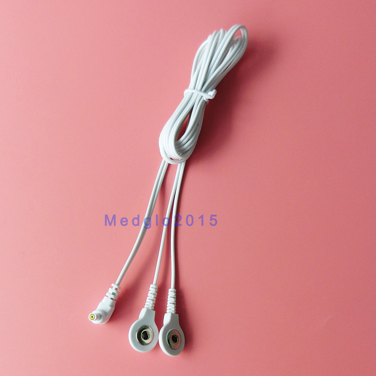Replacement Electrode Lead Wires Cables DC Jack 2.35mm Snap 3.5mm For TENS 7000