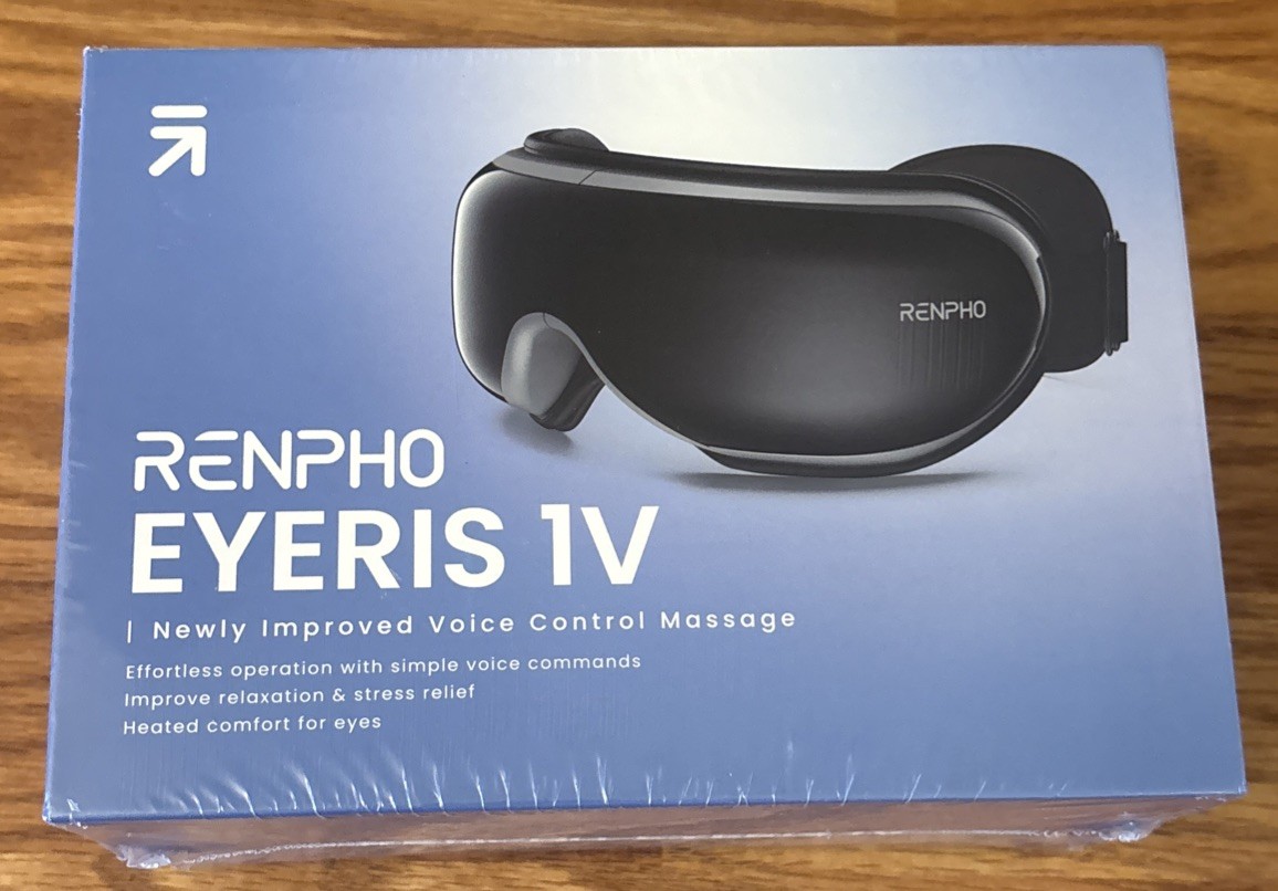 RENPHO EYERIS 1V Eye Massager – Voice Control, Heat, Compression & Vibration
