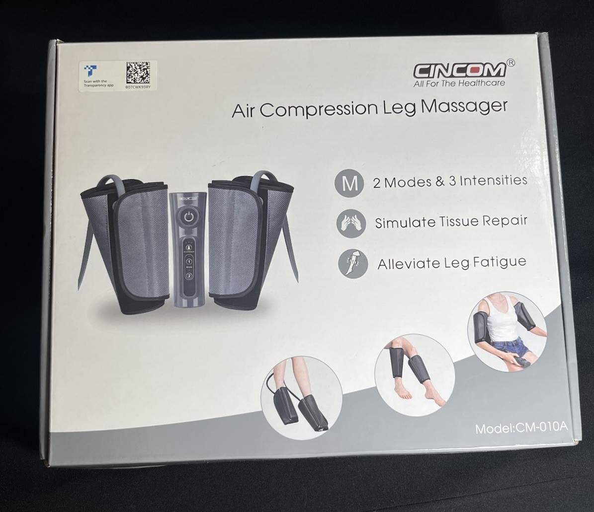 CINCOM Air Compression Leg Massager 2 Modes & 3 Intensities
