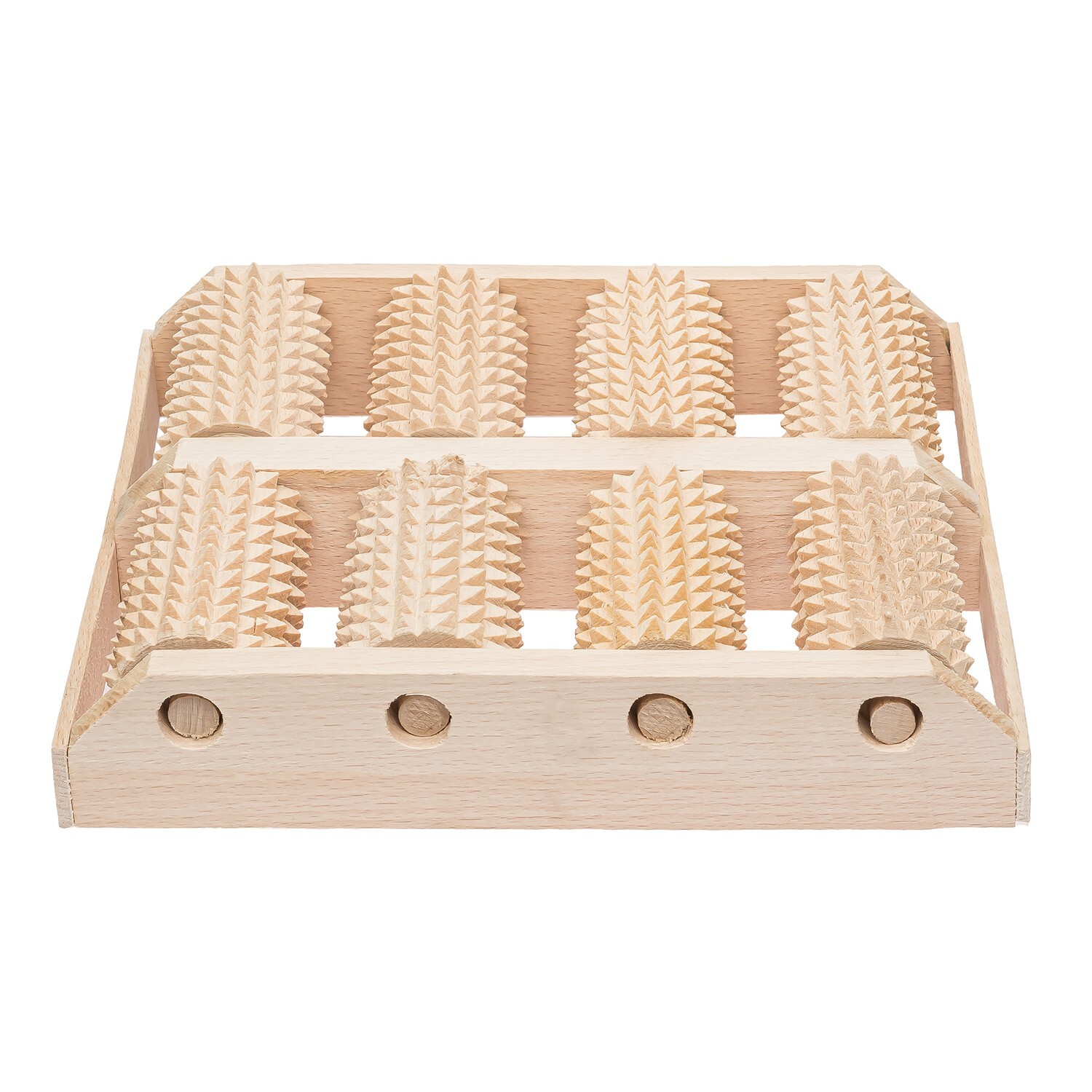 Wooden Foot Roller Massager, 8 Rollers for Both Feet, 10x10x2 in