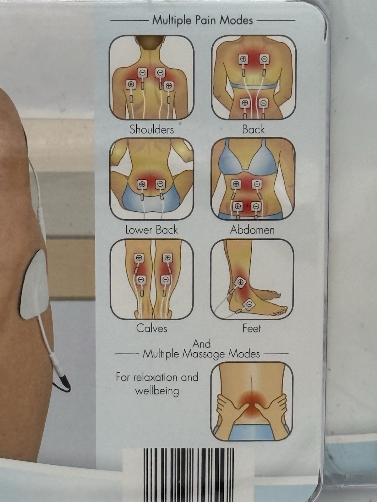 Welby TENS-EMS Massage Machine 603 Device 96373-18 w/ Adhesive Electrode Pads